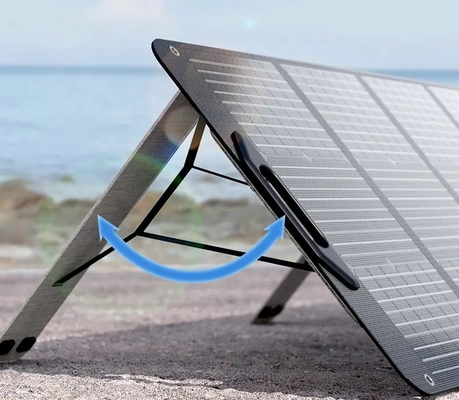 Mini Outdoor 100w Foldable Solar Panel Flexible Charging Waterproof Full Black