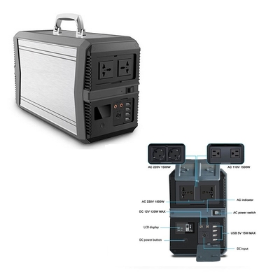 MPPT Li Ion Power Station Solar Powered Inverter Generator 1500W