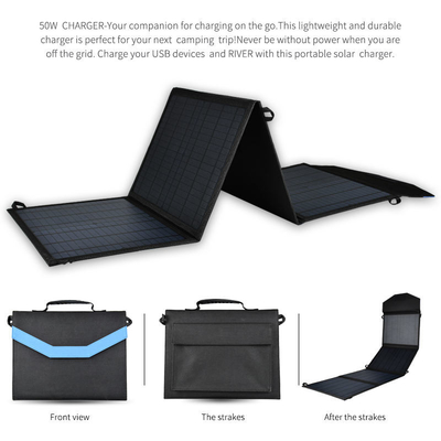 Outdoor Monocrystalline Silicon Foldable Solar Panel Car Battery Charger 50w 80w 100W