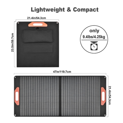 100w Etfe Solar Charger Power Bank Panel For Summer Camping Van RV