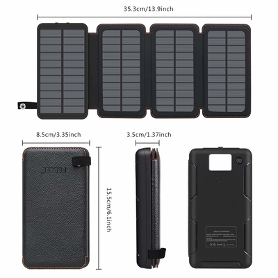 OEM 25000mAh 6W Solar Powered Power Bank Charger Panel For Mobile Phone