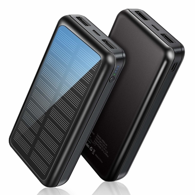 IPX5 Solar Powered Portable Charger 30000mAh Battery Pack For IPhone