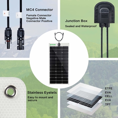 Flexible Thin Solar Panels 12v 24V Bendable 100w Monocrystalline Solar Panel