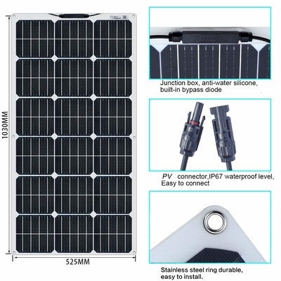 Monocrystalline Flexible Amorphous Solar Panel 100W 12V 400W 40A