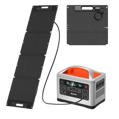 Home Use Portable Rechargeable Power Station With Mini Foldable Solar Power Panels