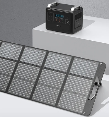 Mini Outdoor 100w Foldable Solar Panel Flexible Charging Waterproof Full Black