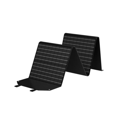 Black Flexible Portable 100w Foldable Solar Panel For Laptop Charger / Camping Outdoor