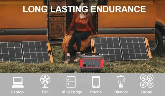 600W USB Quick Charge Solar Generator Portable Lithium Battery Power Station AC DC