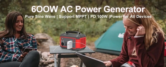 600W USB Quick Charge Solar Generator Portable Lithium Battery Power Station AC DC