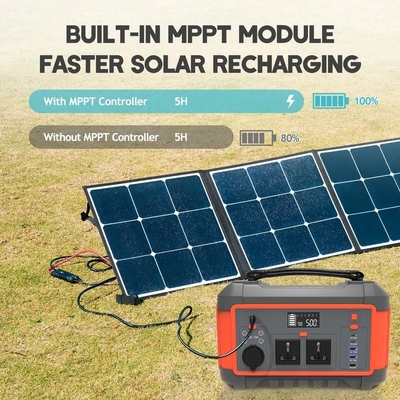 600W USB Quick Charge Solar Generator Portable Lithium Battery Power Station AC DC