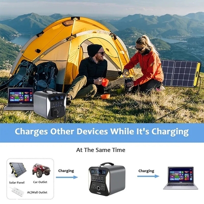 220V Off Grid Portable Solar Power Generator  Lifepo4 Battery 1000W