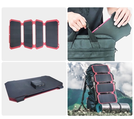 28w Folded Sunpower Solar Panels Flexible Pocket 12v/15v With Power Kits For Camping