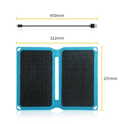 Portable Folding Solar Panel 10W Power Charger For Camping Travel Hiking