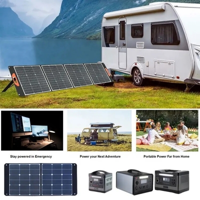 New high efficiency 120w portable folding carport camping solar panel 100W 200W caravan solar kits with USB outputs