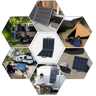 Portable Sunpower Solar Panel 6 Fold ETFE 60W Foldable Handing Bag Power Charger