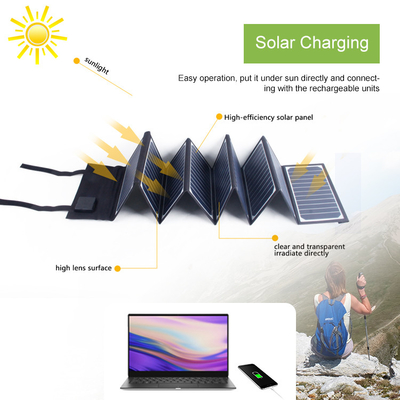 60W Foldable Solar Panel Portable With ETFE Technology USB-C