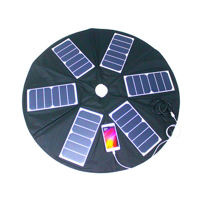 Waterproof Portable Umbrella Foldable Solar Panel Charger 39w With 2 Usb Output
