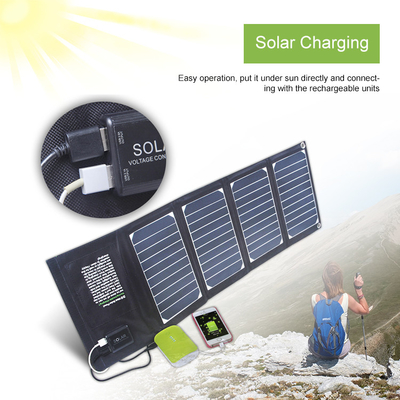 Solar Charger 20w Foldable Solar Panel Charger With 2 Usb Output Waterproof