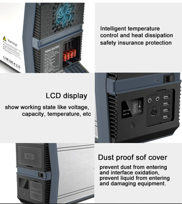 Home Solar Panel Backup Battery Generator System Power Station 1000w 110v 220v