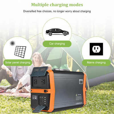 110V 220V Li Ion Power Station Bank Energy Solar Generator 1000W