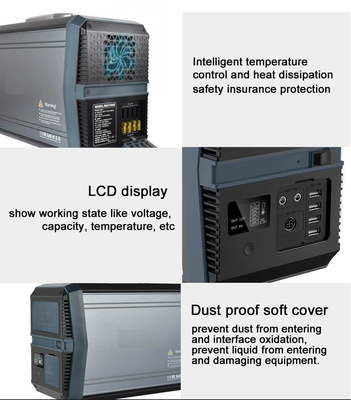 110V 220V Li Ion Power Station Bank Energy Solar Generator 1000W