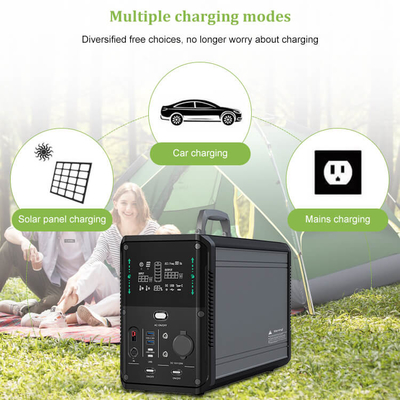 1500w 1380Wh Portable Outdoor Solar Generator For Camping Home Emergency Power Supply