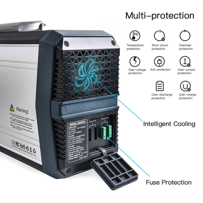 1000w Lithium Battery Solar Camping Power Station Bank USB QC3.0 For Lighting System