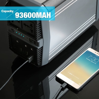 300W Solar Charged Lithium Power Generator 220v AC Outlets