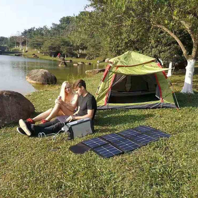 300W Solar Charged Lithium Power Generator 220v AC Outlets