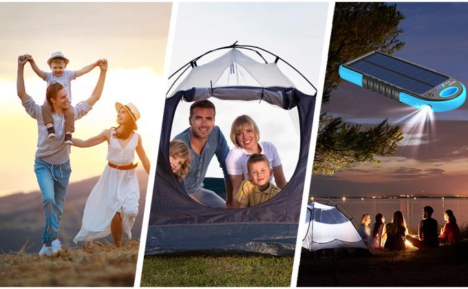 18W 10000mAh Solar Powered Power Bank USB C Charger OEM 1