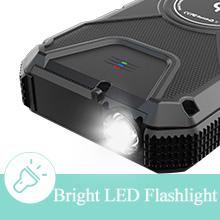 Portable Wireless Solar Powered Power Bank Charger 18W QC3.0 With 4 Outputs 4