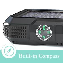 Portable Wireless Solar Powered Power Bank Charger 18W QC3.0 With 4 Outputs 5