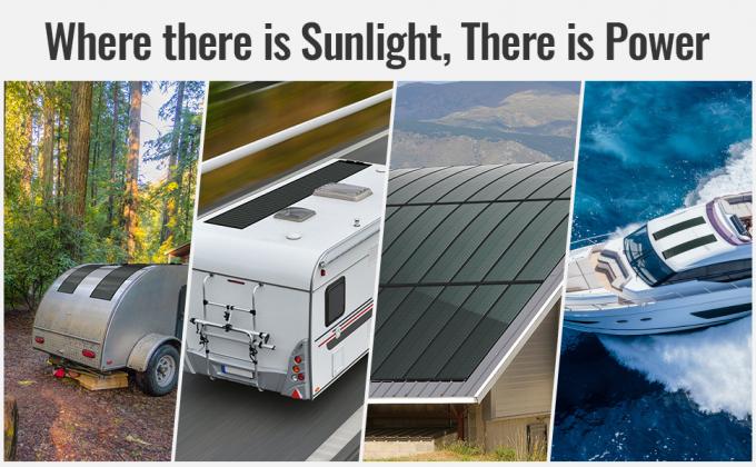 Monocrystalline Thin Flexible Solar Panels Cell 200W 12V 2